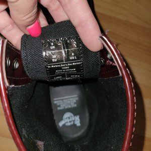 Vegan 8 hole Dr. Martens cherry red